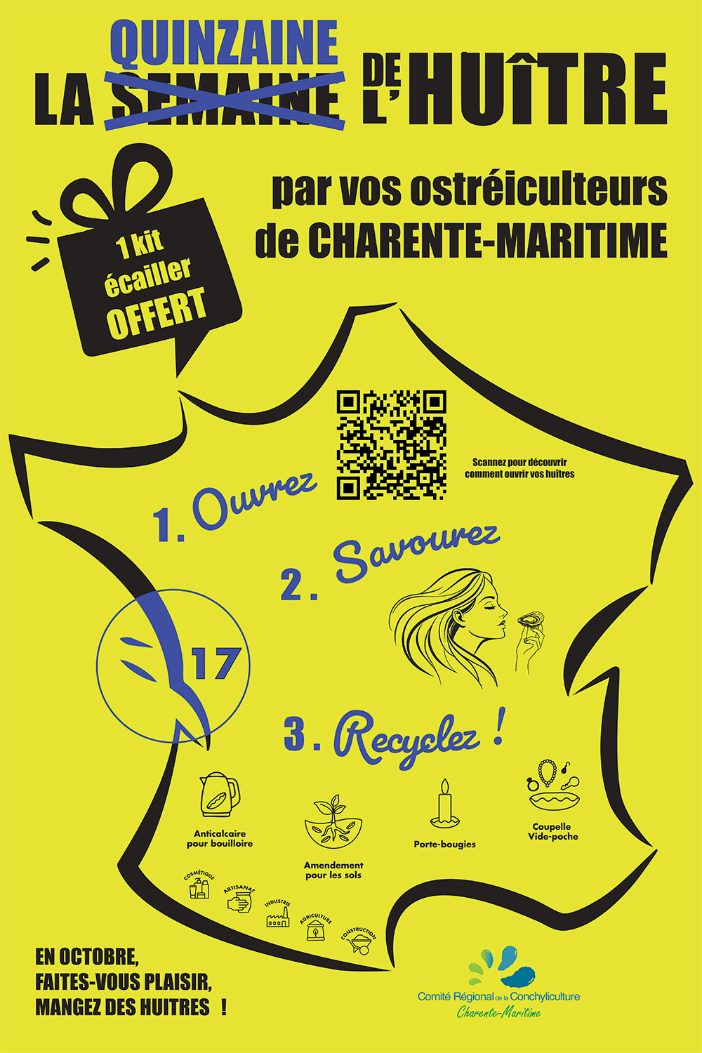 Affiche semaine de l'huitre 2025